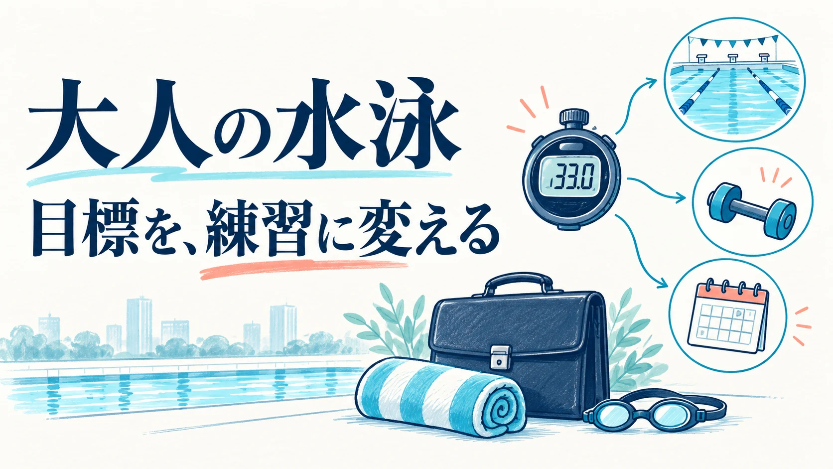 大人の水泳目標管理術｜50mバタフライをKPIツリーで分解する